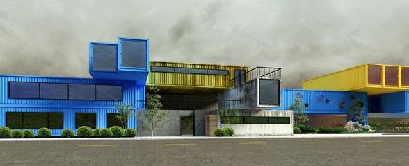 集裝箱建筑模型 創意與實用性的完美融合